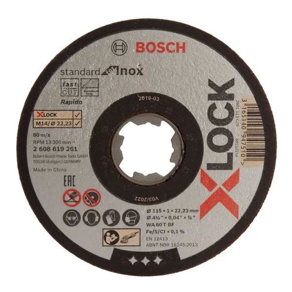 Bosch X-LOCK Inox Cutting Discs 115mm x 1mm, 10 Pack