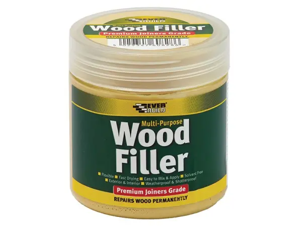 Everbuild Sika Multipurpose Wood Filler, Medium Stainable, 250ml