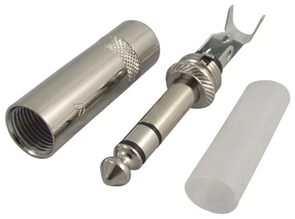 REAN - Βύσμα 6.35mm, 3-Pin, Νικελιωμένο