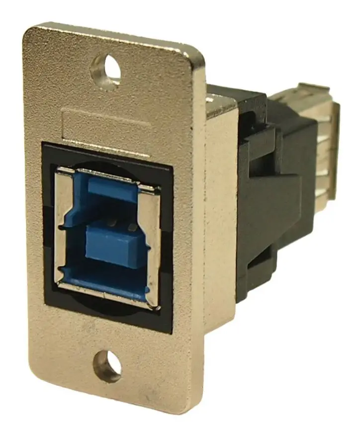 CLIFF USB 3.0 Type B to Type A 슬림 피드스루 커넥터, 블랙 메탈 프레임