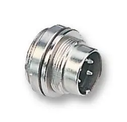 BINDER Conector de Painel 6 Vias, Série 680, Latão Prateado, 250V/5A