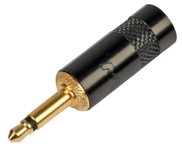 REAN 2-Pole 3.5mm Metal Jack Plug with Crimp Strain Relief