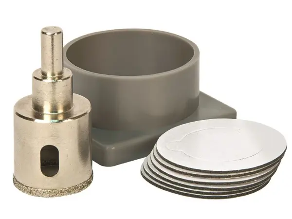 Vitrex Sistem Pemasangan Bor Gerudi Tile Berlian 35mm dengan Pelekat Sendiri