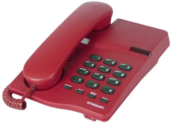 INTERQUARTGEMINI 9330 Telefono da Ufficio con Filo, Rosso