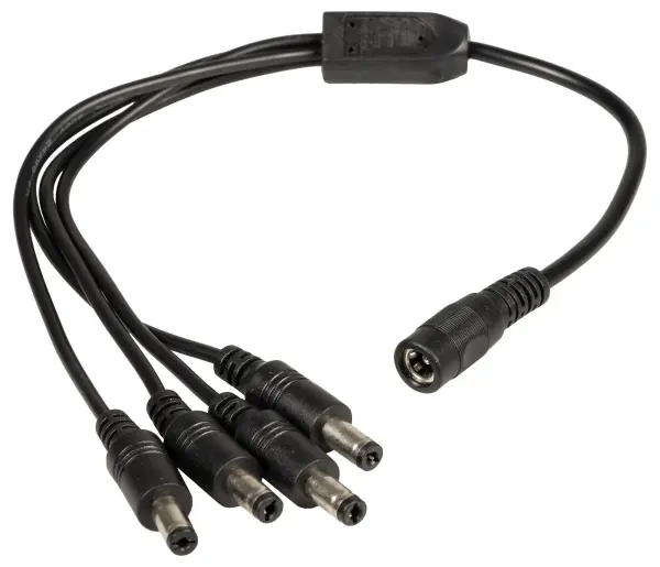 DEFENDER SECURITY 1 to 4 Way CCTV 12V DC Splitter Cable