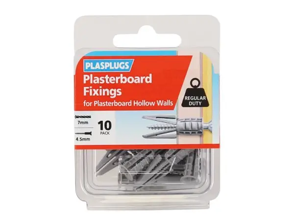 Plasplugs CF 104 Standard Plasterboard Fixings, Pack of 10