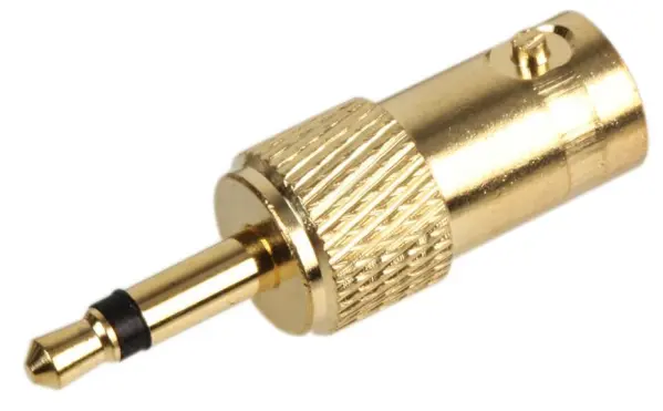 PRO SIGNAL BNC Socket to 3.5mm Mono Jack Plug Adapter, Gold Plated