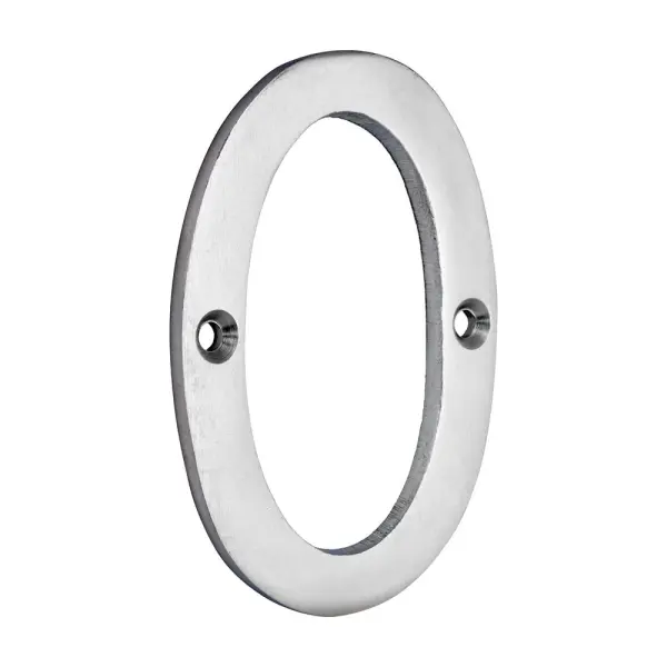 Timco Brass Door Numeral - Satin Chrome 81mm