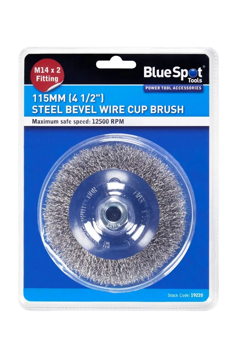 Blue Spot Tools - Berus Cawan Wayar Keluli 115mm (4 1/2”) M14 x 2
