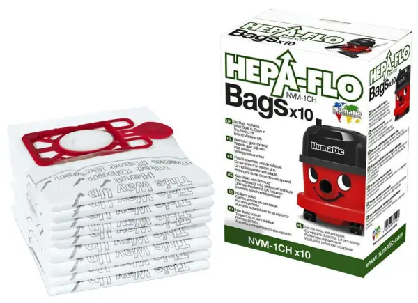 NUMATIC HepaFlo Stofzakken voor Henry, 9L 10 Stuks