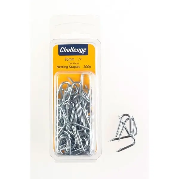 Challenge Zinc Plated Netting Staples 20mm 75g