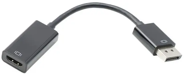 PRO SIGNAL Adattatore DisplayPort a HDMI, Maschio a Femmina, Nero