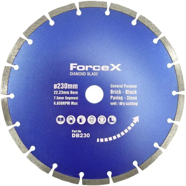TOOLPAK 9-Inch Segmented Diamond Cutting Blade 22.23mm Bore