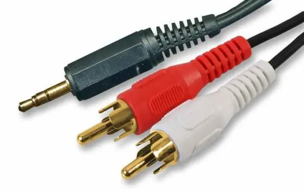 PRO SIGNAL - 3,5-mm-Stereo-Klinkenstecker auf 2x Phono (RCA) Stecker Kabel, 5m,