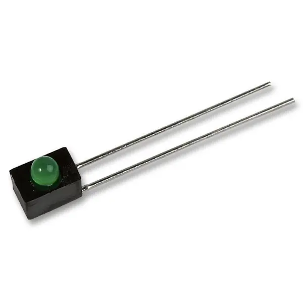 MARL Circuit Board Indicator, Green, Through Hole, 2mA, 20mcd, 1 LED