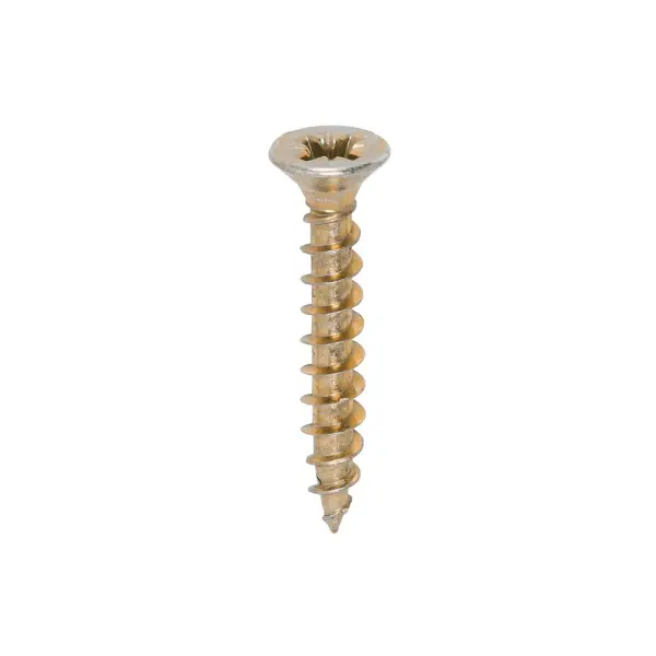 Timco Solo Chipboard & Woodscrews, PZ, Double Countersunk, Yellow, 4.5x30mm (Pk