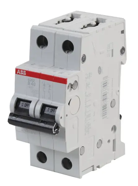 ABB 40A DP Type B MCB, 2 Pole, 277V