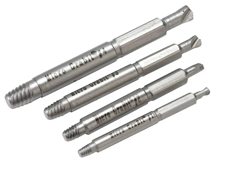 BOA Micro Grabit Set, 4-Peças, Extrator de Parafusos de Precisão