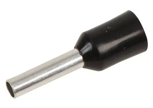CONCORDIA TECHNOLOGIES - Aderendhülsen farbcodiert (Schwarz), 1,5mm², 8mm Länge
