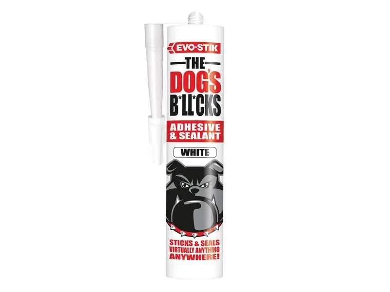 Colle et scellant polyvalent EVO-STIK Dog's, Blanc, 290ml