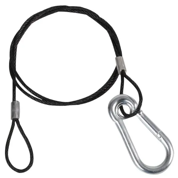 Lien de sécurité PULSE en câble noir, 2mm x 600mm