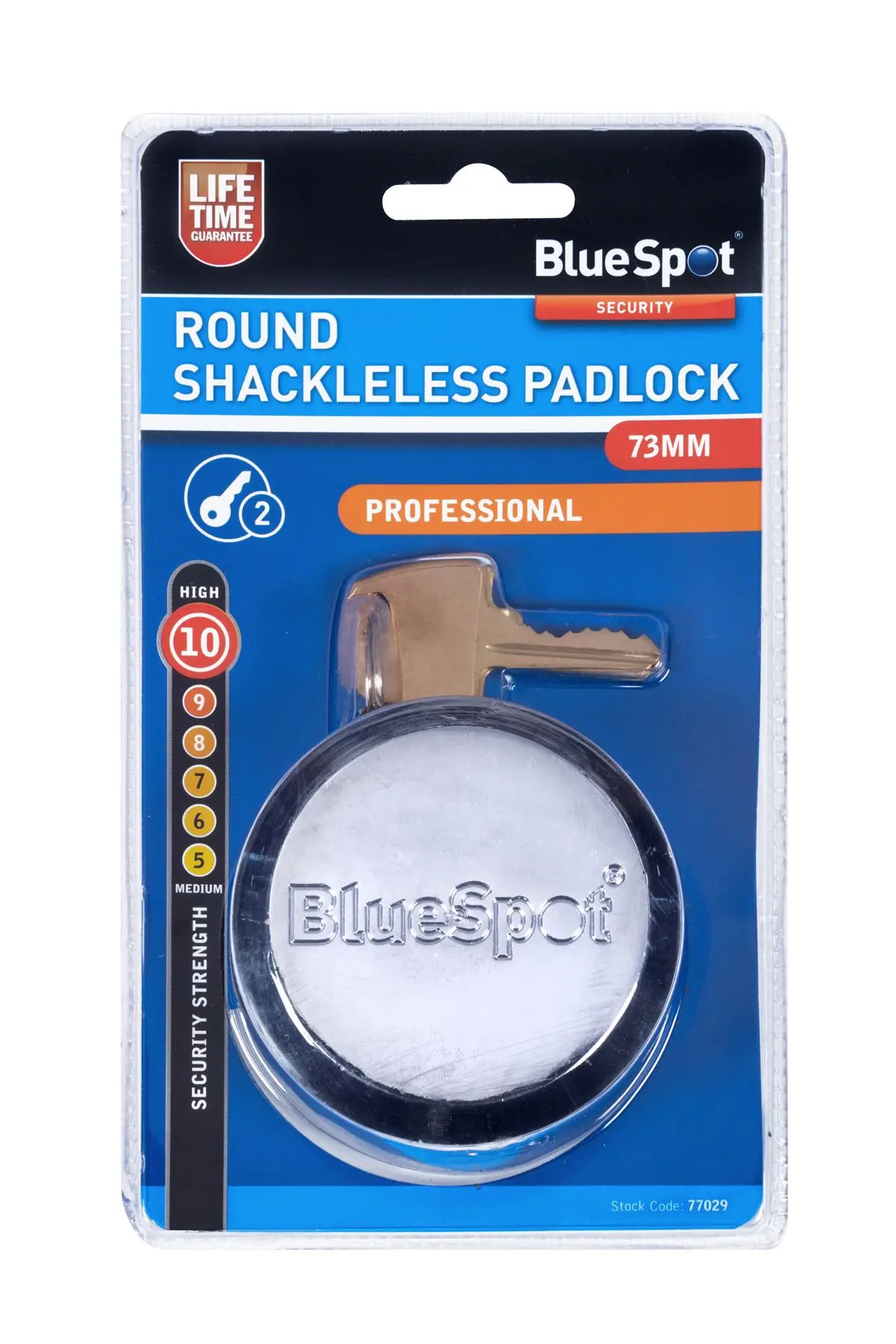 Blue Spot Tools - Kunci Padlock Bundar Tanpa Shackle 73mm
