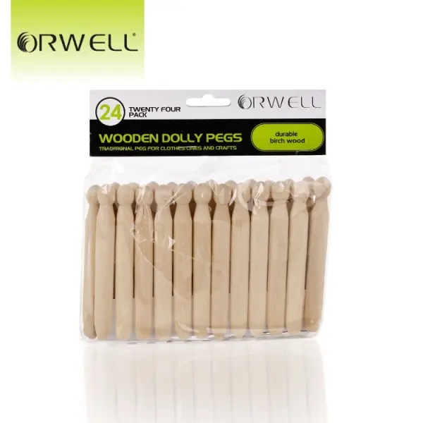Orwell Wooden Dolly Pegs 24pk