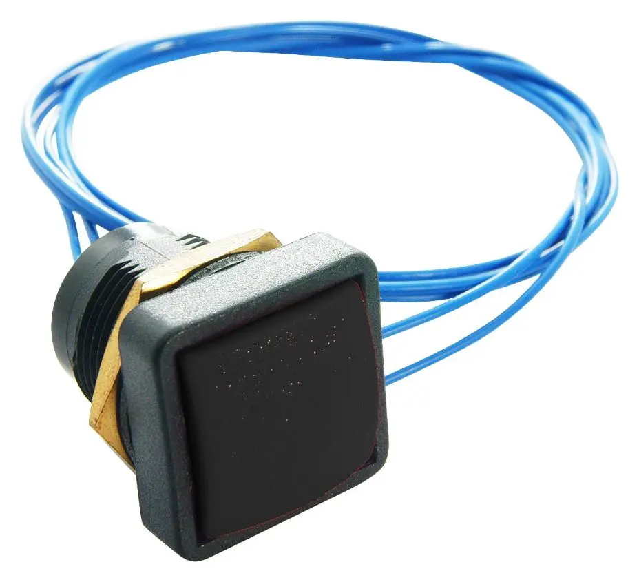 ITW SWITCHES - Κουμπί Πίεσης Τετράγωνο 49-59, Μαύρο