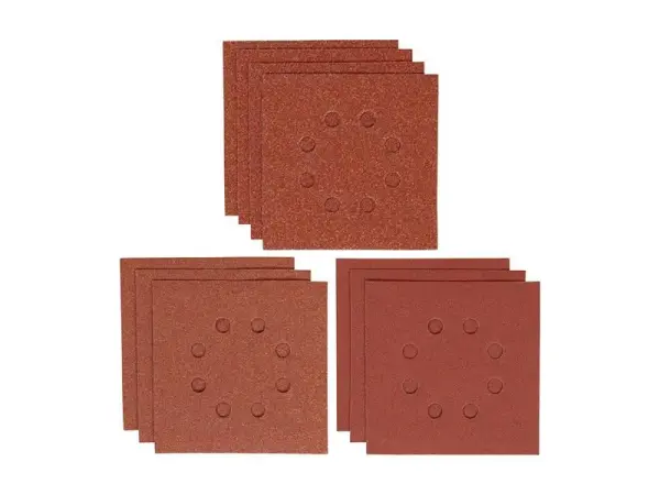 IRWIN Lot de 10 feuilles abrasives 1/4 perforées, 114 mm