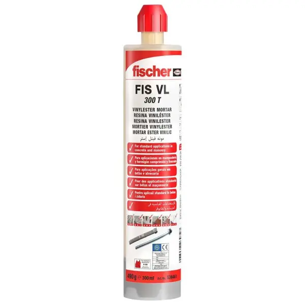 Fischer Fixings FIS VL 300T Vinylester Resin, 300ml