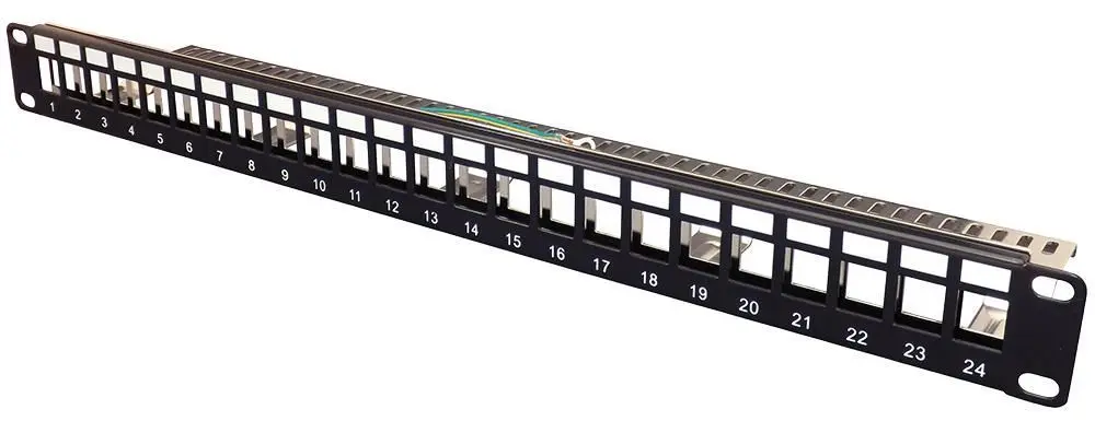 TUK 24-Port Unpopulated Keystone Panel for 19” Rack