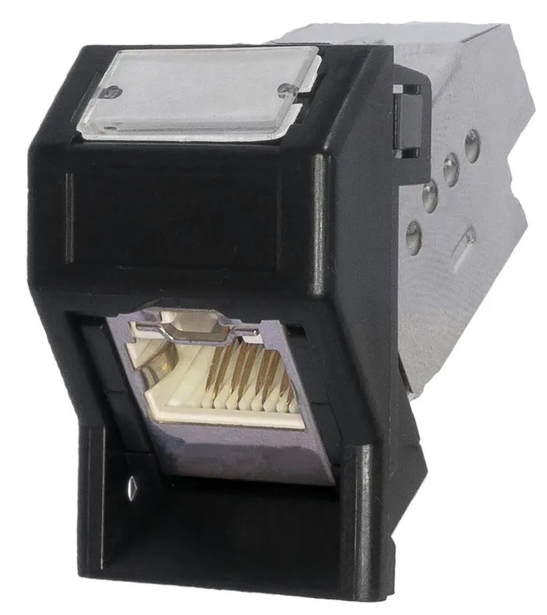 TUK LOKJAC Cat6a ロッキングアングルモジュール 25x38mm 黒