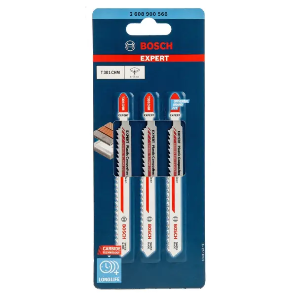 博世 T301CHM EXPERT 木工锯条 塑料切割专用 (3片装)