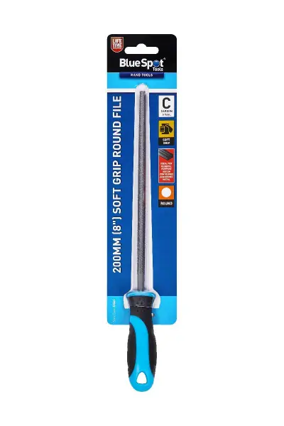 Blue Spot Tools - Fail Bulat Berpegang Lembut 200mm (8 Inci)