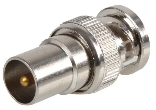 PRO SIGNAL Adattatore da BNC a Presa Coassiale TV, Ottone Nichelato