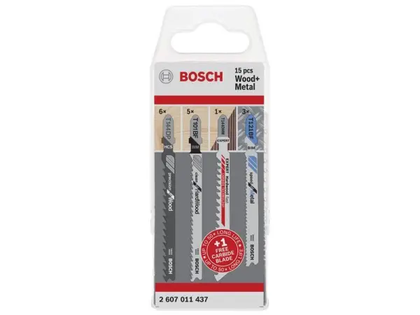Bosch Jigsaw Blade Set, 15-Piece, Wood & Metal