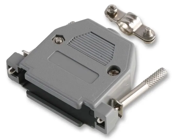 PRO POWER D-Sub Hood 25-Way, Plastic, Thumbscrew, Grey