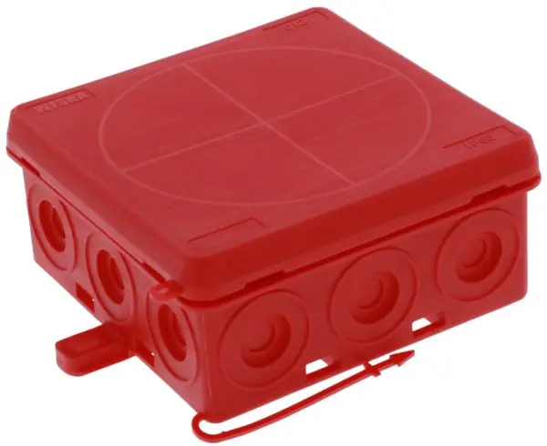 WISKA KA 012 Red Junction Box, IP55, Polypropylene, 86x86x41mm