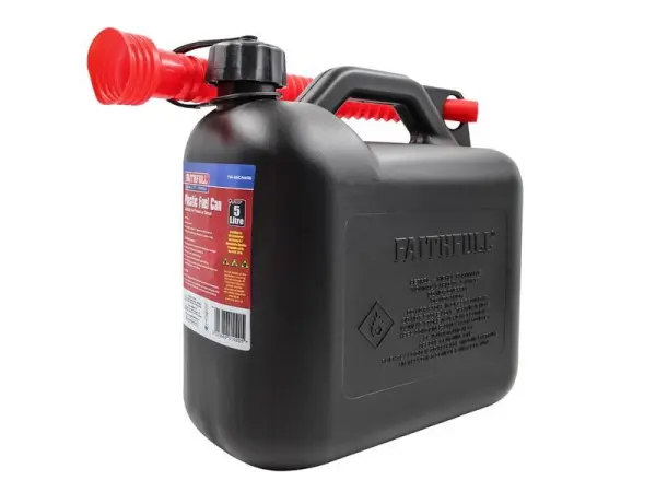Faithfull Kraftstoffkanister aus Kunststoff Schwarz 5 Liter