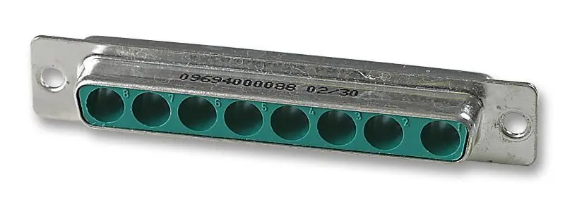 HARTING D-Sub 8W8 Female Socket, Steel, 8-Way