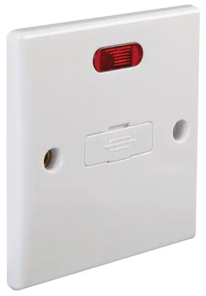 PRO ELEC - 13A abgerundete ungeschaltete Sicherungskupplung mit Neon-Anzeige