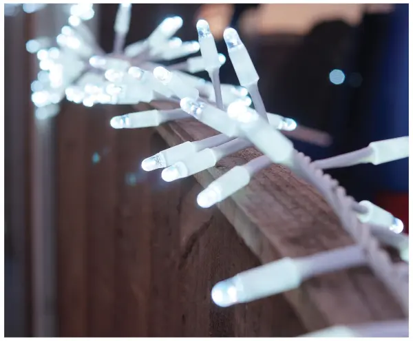 EAGLE Connectable Cluster LED Lights, Cool White, with White Cable, 5m - White