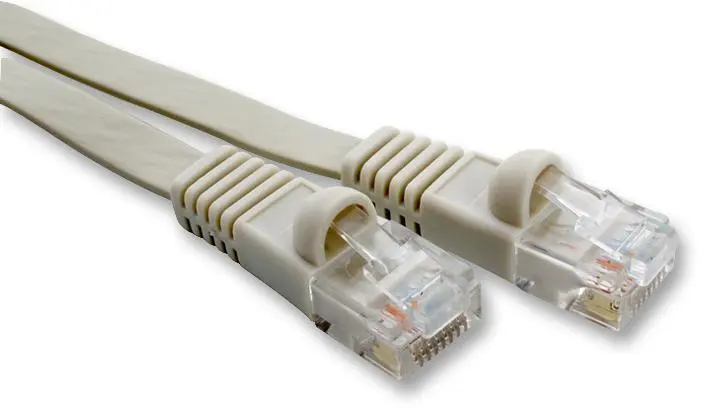 VIDEK Εμφατικά Επίπεδο Καλώδιο Ethernet Cat6 UTP, 0.3m, Μπεζ