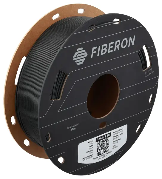 Polymaker Fiberon PA612-ESD Filament 1.75mm Black 0.5kg