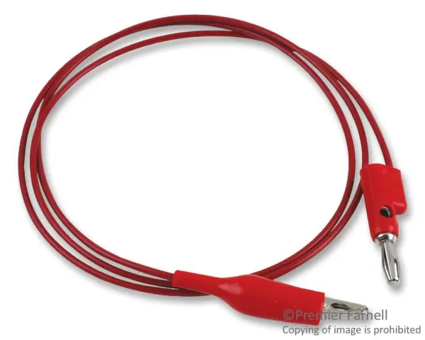 POMONA Test Lead, Crocodile Clip to 4mm Banana Plug, 914mm - Red