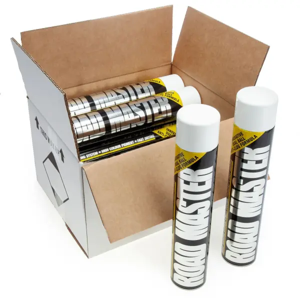 Roadmaster AARO01 Line Marking Paint, White, 750ml (Box of 12)