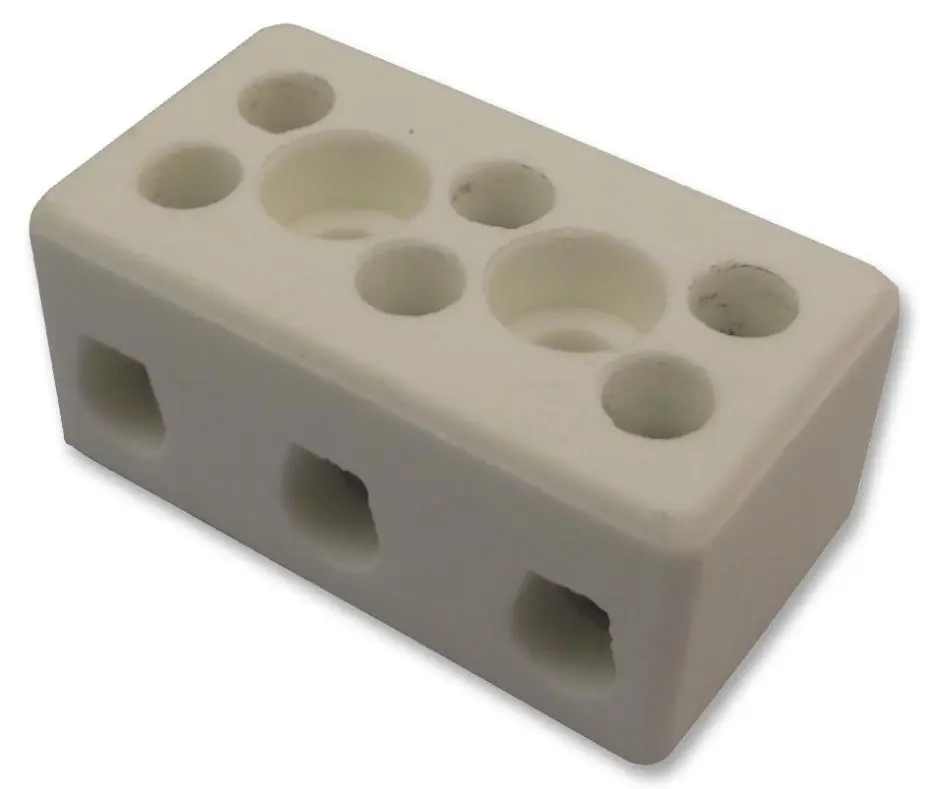 CAMDENBOSS Ceramic Terminal Block, 3 Way, 57A, 1000°C