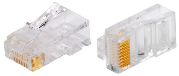 TUK Conectores RJ45 Modulares (8P8C), Banho a Ouro 15 Microns, Embalagem de 50
