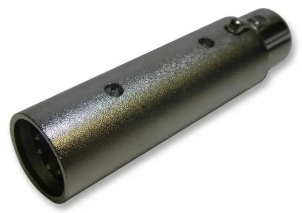 Pro Signal XLR DMX Adaptor, 3-Pin Socket to 5-Pin Plug