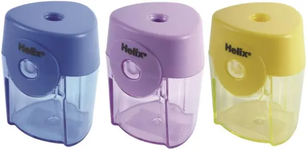 HELIX Plastic Barrel Pencil Sharpener Single Hole